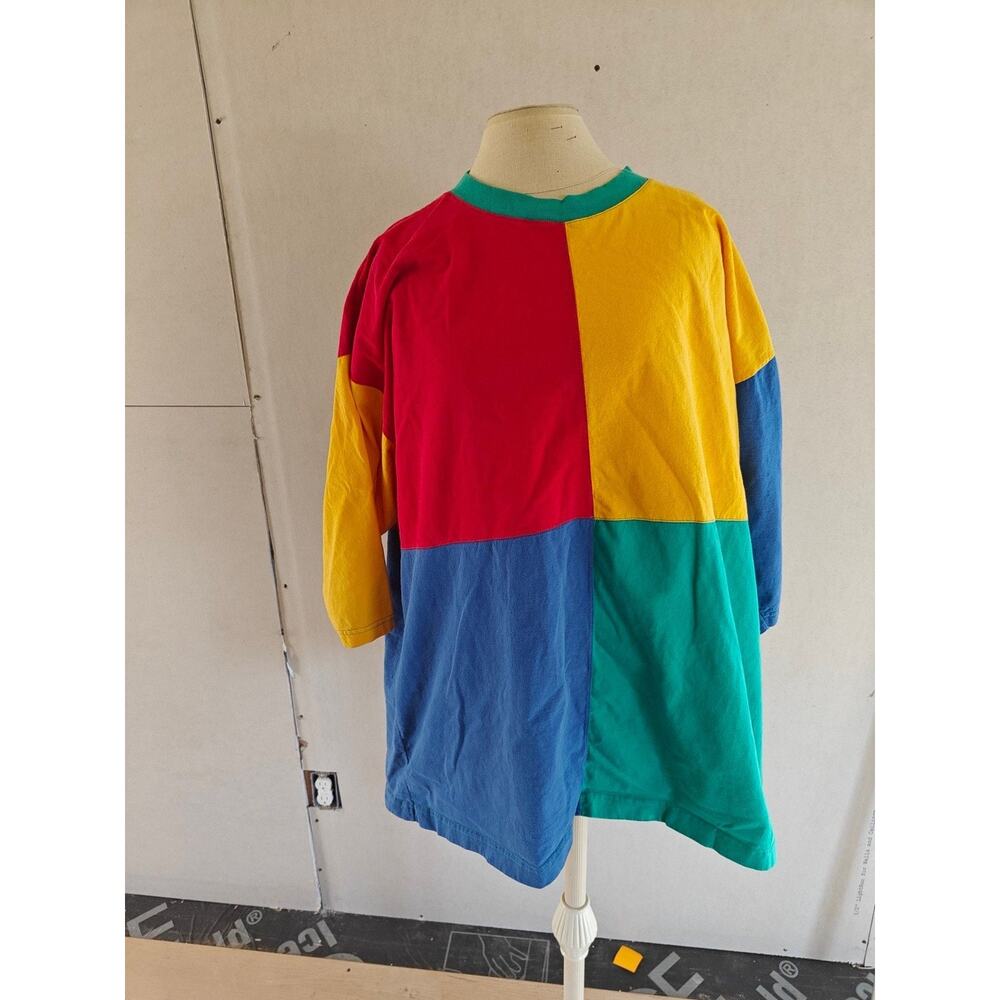 Vintage 80s Capistrano Primary Colorblock Oversized T-Shirt One Size